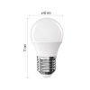 EMOS ZQ6D11, LED izzó Classic Mini Globe / E27 / 2,5 W (32 W) / 350 lm / Meleg fehér