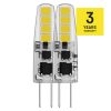 EMOS ZQ8620.2, LED izzó Classic JC / G4 / 1,9 W (21 W) / 200 lm / meleg fehér 2db