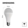 EMOS ZQW516R, LED izzó GoSmart A65 / E27 / 14 W (94 W) / 1 400 lm / RGB / dimmelhető / Wi-Fi